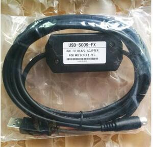 新品 三菱シーケンサー PLC FXシリーズRS-422変換ケーブル USB-SC09-FX 黒