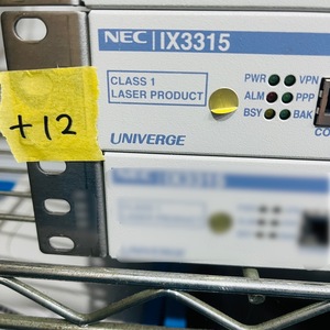 ＋12【通電OK】NEC IX3315 UNIVERGE ルーター VPN構築 10ギガビット イーサネット メタル接続 光接続 最大5,000拠点 収容可能 エヌイーシー