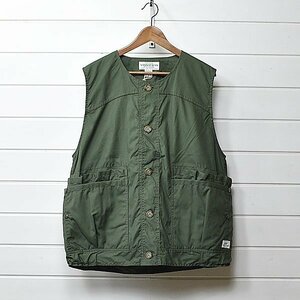 新品 SASSAFRAS Overgrown Hiker Vest ササフラス オーバーグロウン ハイカーベスト OLIVE L｜23f0257