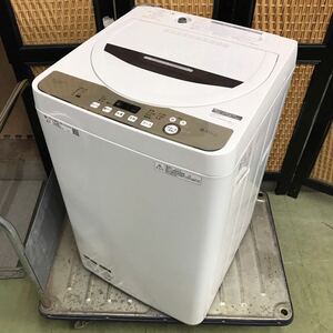 ♪【売り切り】2020年製 SHARP シャープ 全自動電気洗濯機 ES-GE6D 6.0kg SIMPLE&COMPACT 生活家電 通電確認済み