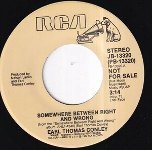 Earl Thomas Conley - Somewhere Between Right And Wrong / Somewhere Between Right And Wrong (Without Horns) (A) FC-Q632