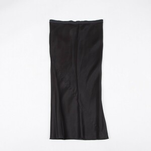 リックオウエンスRick Owens シルク斜行切替スカート 黒40