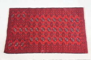 バルーチ族　トライバルラグ　144×84cm 40/手織り絨毯/ハンドメイド/ヴィンテージラグマット/オールドラグ/オールドキリム/ギュル/部族