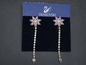 【890】SWAROVSKI 花 イヤリング スワロフスキー ラインストーン TIA