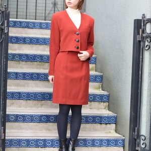 Christian Dior WOOL SHORT JACKET SKIRT SET UP/クリスチャンディオールウールショートスカートジャケットセットアップ