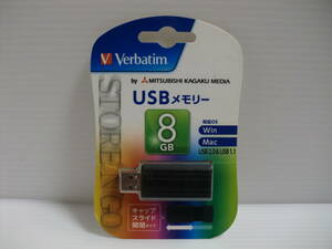 未使用・未開封品　8GB　USBメモリー　Verbatim