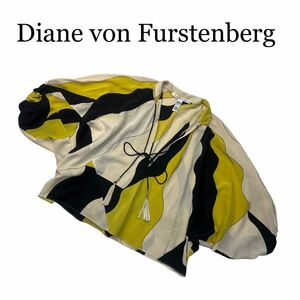 Diane von Furstenberg ダイアンフォンファステンバーグ ブラウス サイズ2 トップス クリーム色 黄色 黒色