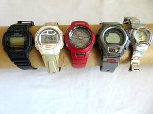 ●【ト足】Casio GSHOCK まとめ売り セット DW-5600E W-374 GW-1100B THE G ベビーＧ G-MS 腕時計 CC000ZZG27