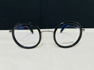 Yohji Yamamoto ヨウジ ヤマモト メガネフレーム YY1025 613 未使用 美品 伊達メガネ サングラス 丸メガネ ブラック シルバー