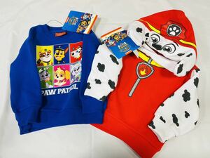 福袋3F1939*激安sale!!新品 こども服　長袖トレーナー+パーカー(なりきり)size90 2枚★PAW PATROLパウ・パトロール