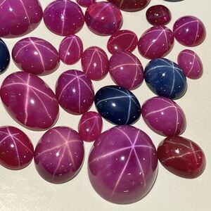 ☆リンデンスターサファイア・ルビー おまとめ100ct☆A ルース 裸石 宝石 ジュエリー スタールビー star sapphire ruby jewelry 