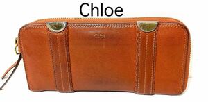 Chloe クロエ　長財布　レザー ラウンドジップ　ラウンドファスナー 