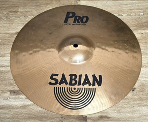 NY4-246【現状品】SABIAN PRO　16”/41㎝　Rock Crash　セイビアン　シンバル　16インチ　クラッシュシンバル　ドラム　中古品　保管品