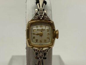 【ジャンク】BULOVA ブローバ 14K刻印 L3 47435 手巻き レディース腕時計 アンティーク