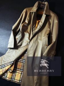 G50【最上級光沢感!!シルクカシミヤ】定価28万 超美品●BURBERRY prestige collection●高級ステンカラーコート●メンズ バーバリーコート