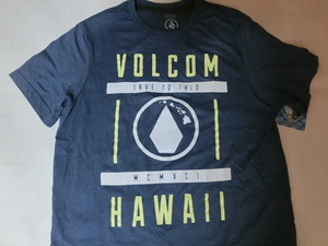 ◆激レア USA購入 【VOLCOM】ボルコム 【GIVEBACK SERIES】【HAWAII VOLCOM STONE 】ハワイ諸島 ロゴプリントTシャツUS Sサイズ ブルー