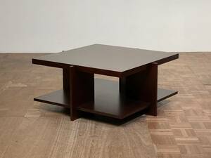 -td636｜Cassina 名作 Frank Lloyd Wright 623LEWIS TABLE ウォールナット材｜MoMAコレクション カッシーナ ルイスセンターテーブルラック