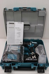 ○未使用 makita/マキタ 充電式震動ドライバドリル 18V6Ah バッテリ2本・充電器・ケース付 HP487DRGX【動作保証出品】