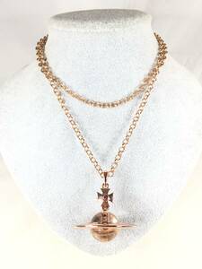 【中古品】Vivienne Westwood ヴィヴィアンウエストウッド スモールオーブペンダント ピンクゴールド系 ネックレス アクセサリー