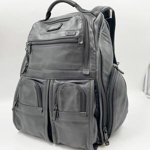 1円【美品】TUMI トゥミ 96173DH ナパレザー リュック バックパック ビジネスバッグ オールレザー 本革 黒 ブラック A4 大容量 メンズ