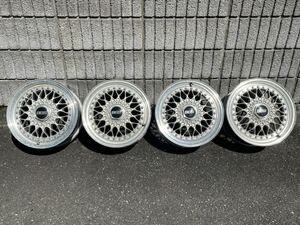 ローキャップだけでもお買い得！目立つガリ傷無し！人気のＢＢＳ！人気のRS！ノーマル軽カーや軽トラに！BBS RS 15X6.5J＋45 PCD100