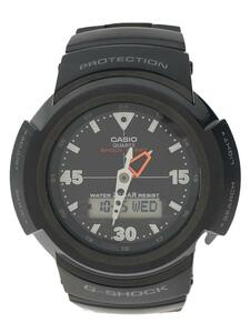 CASIO◆AWM-500-1AJF/ソーラー腕時計_G-SHOCK/アナログ/ステンレス/BLK/BLK