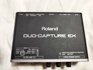 動作品 Roland DUO-CAPTURE EX UA-22 オーディオインターフェース 電池駆動可 2in 2out 検索用 ローランド BOSS DTM DAW 宅録 QUAD