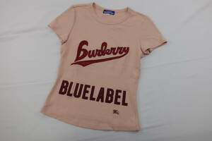 ★パケット発送/同梱不可【送400円】1058　BURBERRY BLUE LABEL　バーバリー ブルーレーベル　レディース　半袖カットソー　ピンク　38