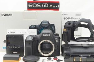 ☆極上美品☆ Canon キャノン EOS 6D MarkⅡ ボディ 元箱 付属品 お得なバッテリーグリップ付き！ ♯24042203