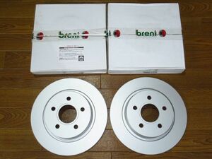 展示未使用品 VOLVOボルボC30/S40/V50/C70用 ブレーニbreni SCD seriesリアブレーキローター2枚 YV-222-01298