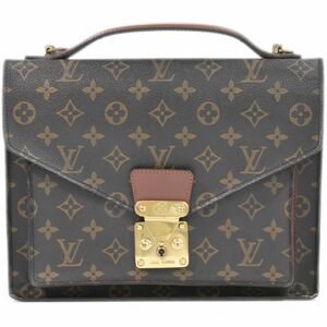 本物 ルイヴィトン LOUIS VUITTON LV モンソー モノグラム ハンドバッグ ブラウン M51185