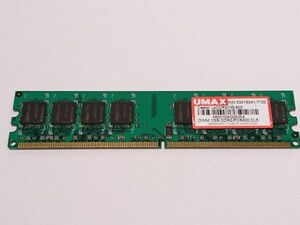 中古品★UMAX　メモリ　 Castor LoDDR2-1G-800 DDR2 PC6400 CL5 M68006AGG0254★1G×1枚 計1GB