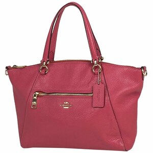 コーチ COACH プレーリー サッチェル ハンドバッグ ショルダーバッグ 2WAY ハンドバッグ レザー ピンク 79997 レディース 【中古】