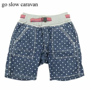 go slow caravan ゴースローキャラバン ドット柄★ 切替 クライミング デニム ショート パンツ ジーンズ Sz.3　メンズ　A3B02461_5#P