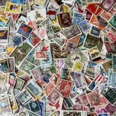 ジャンクジャーナル、紙もの！海外切手使用済200枚C※ハンドメイド、コラージュ