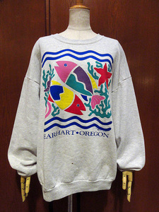 ビンテージ80’s90’s●GEARHART OREGONプリント裏起毛スウェットsize XL●230313k2-m-sws 1980s1990sメンズ古着USA製