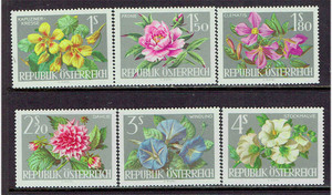 オーストリア 1964年 ウィーン国際園芸展(花)切手セット