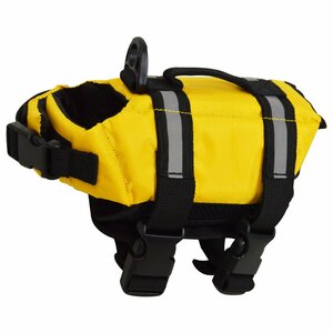 【新品即納】犬用 ライフジャケット [ XXS イエロー ] ペット 救命胴衣 ベスト式 フローティングベスト 浮き お風呂 水浴び プール