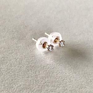 ダイヤモンドピアス K18PGピアス 0.05/0.05 K18ピンクゴールド