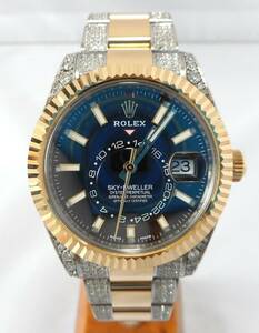 ROLEX ロレックス スカイドゥエラー ラグ ベルト 14駒 アフターダイヤ加工します 326933 SS/YG 自動巻き 326935 デイトナ サブマリーナ