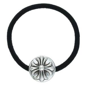 クロムハーツ Chrome Hearts HAIRBAND/クロスボールボタンヘアゴム シルバーコンチョ 中古 OM10