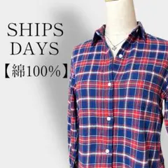 【極美品】 SHIPS Days カジュアルシャツ タータンチェック柄 Mサイズ