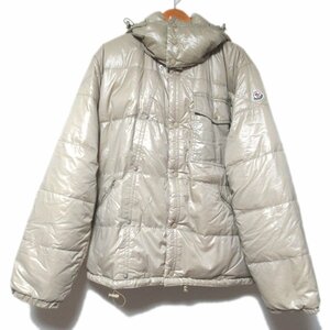 美品 MONCLER モンクレール KARAKORUM カラコルム ロゴワッペン ナイロン フーディー ダウンジャケット 41324 2サイズ ベージュ