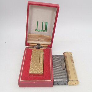 ◎Dunhill dunhill ライター まとめ/ ダンヒル ガスライター 喫煙具 着火未確認 箱◎KY