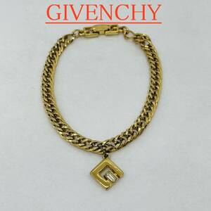 【極美品】GIVENCHY ジバンシー ブレスレット Gロゴ 喜平チェーン 金 ゴールド