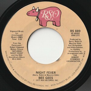 Bee Gees Night Fever / Down The Road RSO US RS 889 201889 SOUL DISCO ソウル ディスコ レコード 7インチ 45