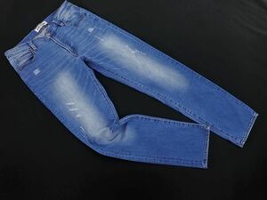 BIG JOHN ビッグジョン ROAD COLORS ダメージ加工 デニムパンツ size31/青 ■■ ☆ eda2 メンズ