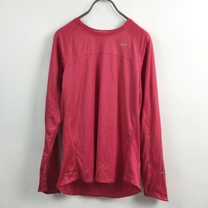 ◆お洒落な逸品◆NIKE/ナイキ 長袖 Tシャツ ナイキランニング ジョギング ランニング ドライフィット ピンク L レディース K153 ｃ4211