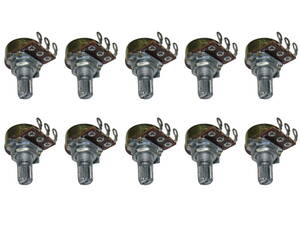φ16mm 可変抵抗 ボリューム 単連 はんだ付けタイプ 同値10個入り