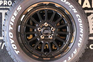 ◆即納OK◆国産 新品ホワイトレター225/65R17インチ付4本7J+38 5H/114.3 ホットスタッフ バークレイハードロック リザード RAV4 デリカD:5